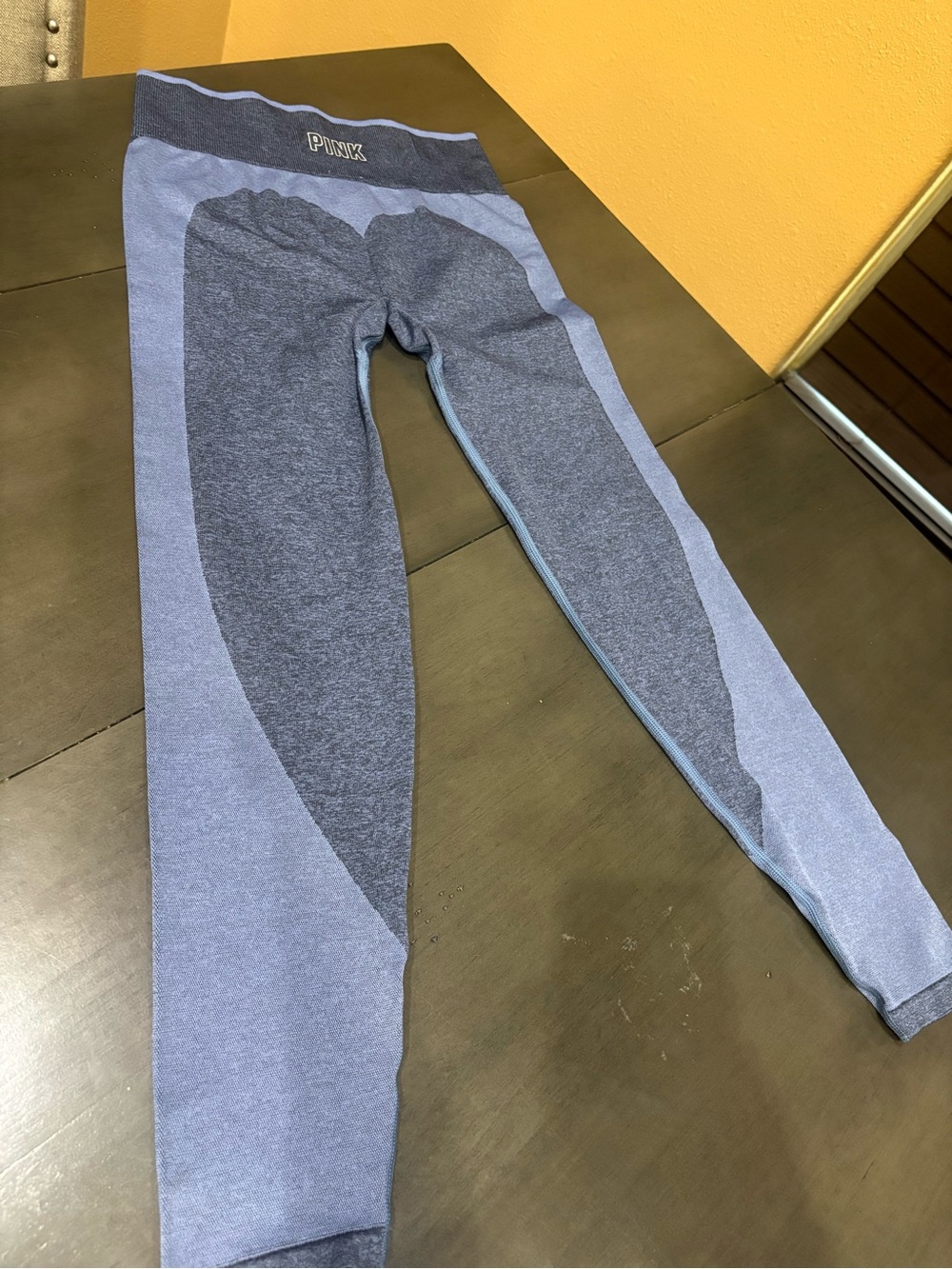 PINK Victoria's Secret  Blue Seamless Yoga Pants / Workout Leggings